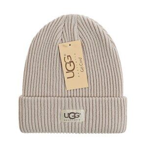 UGG Beige Skull Cap Cuffed Beanie Adult One Size Fits Most